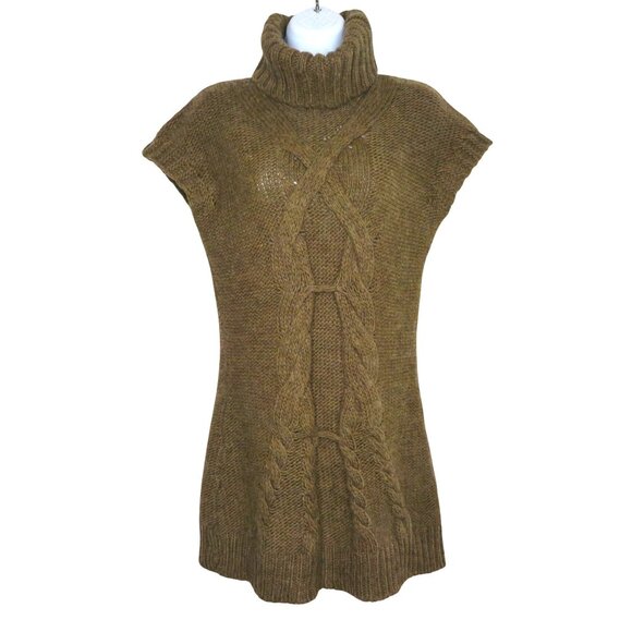 I.A. Studio Womens Cable Knit Turtleneck Sweater Dress M Acrylic Wool Italy - Picture 6 of 14